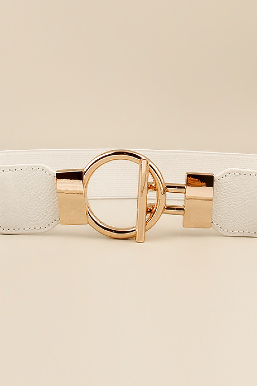 Circle Shape Buckle Zinc Alloy Buckle PU Leather Belt - The Boutie Shop