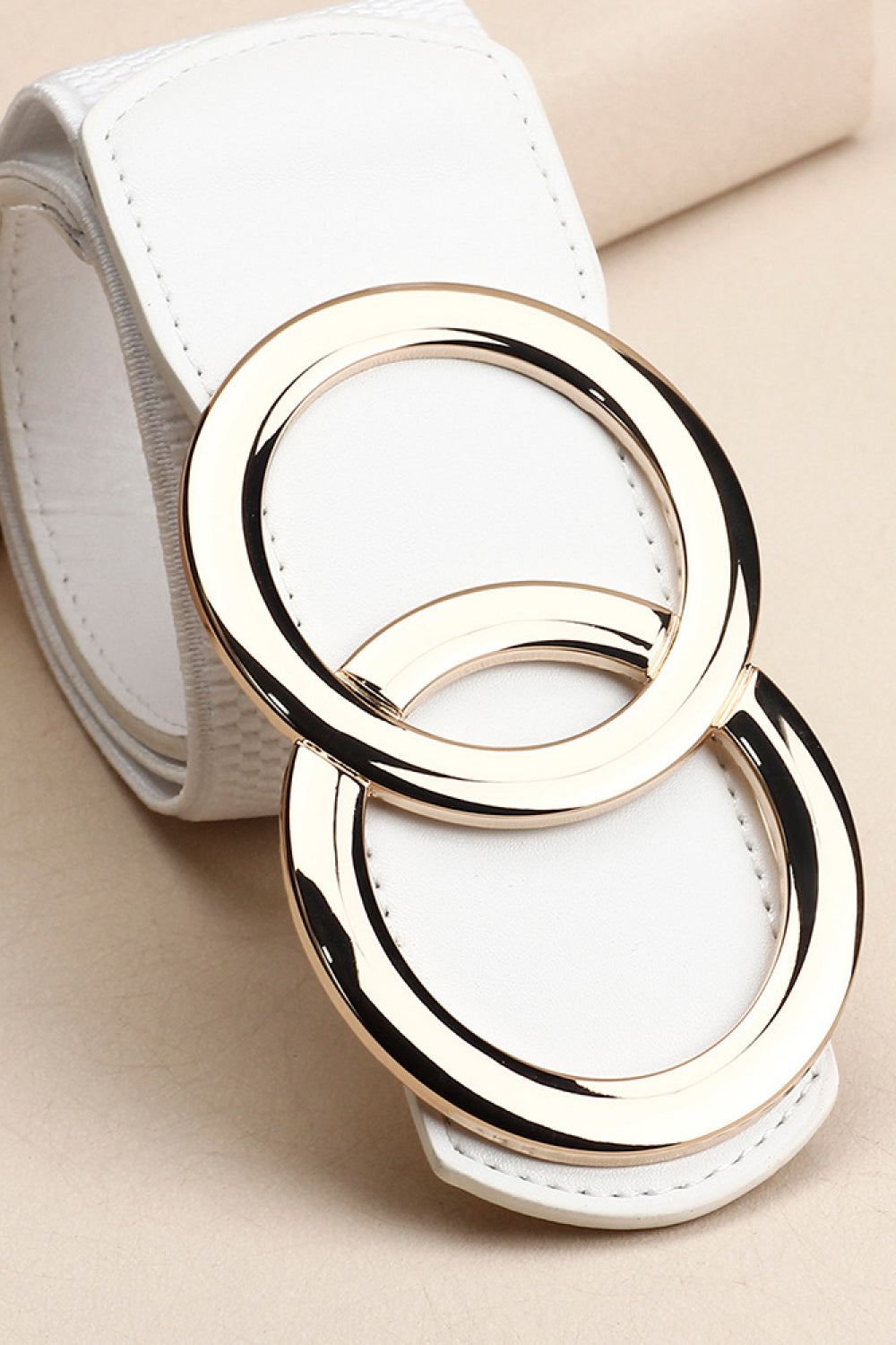 Zinc Alloy Buckle Elastic PU Belt - The Boutie Shop