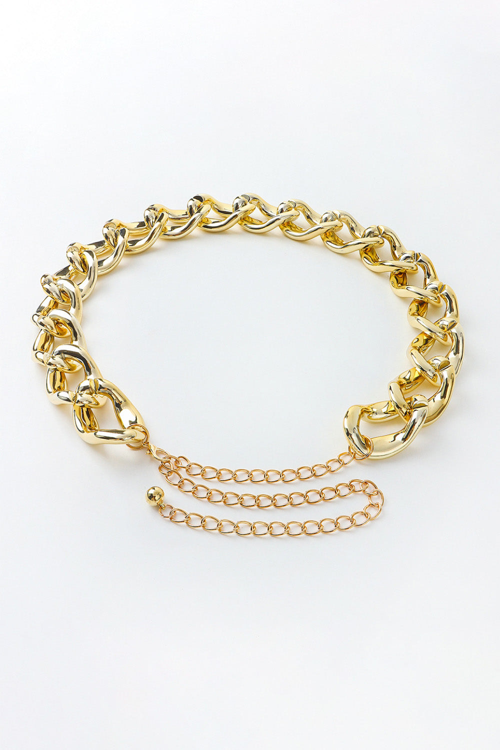 1.2" Width Acrylic Curb Chain Belt - The Boutie Shop